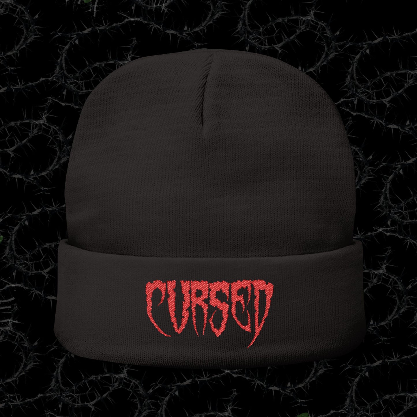 CURSED - Knit Beanie (Embroidery)