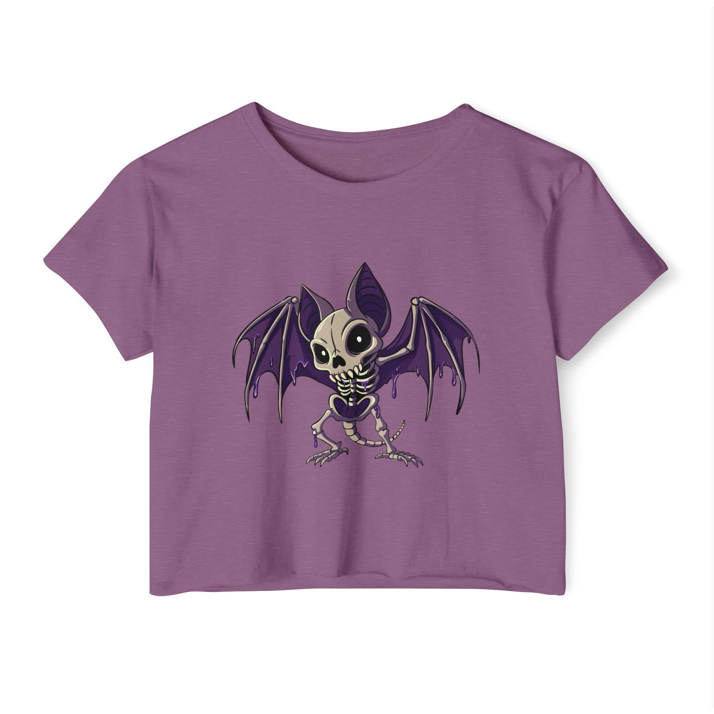 Purple People Eater Batty - Festival Crop Top