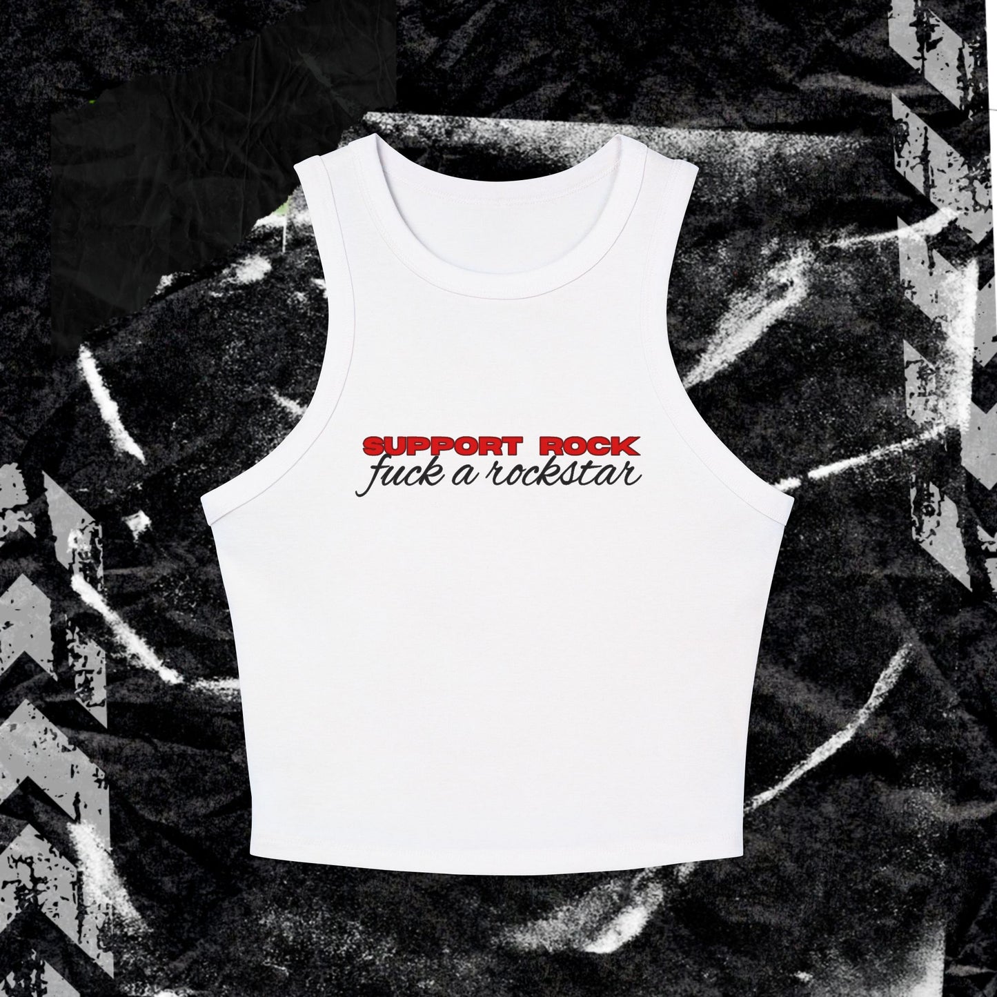 Support Rock - Women's Micro Rib Racer Tank Top
