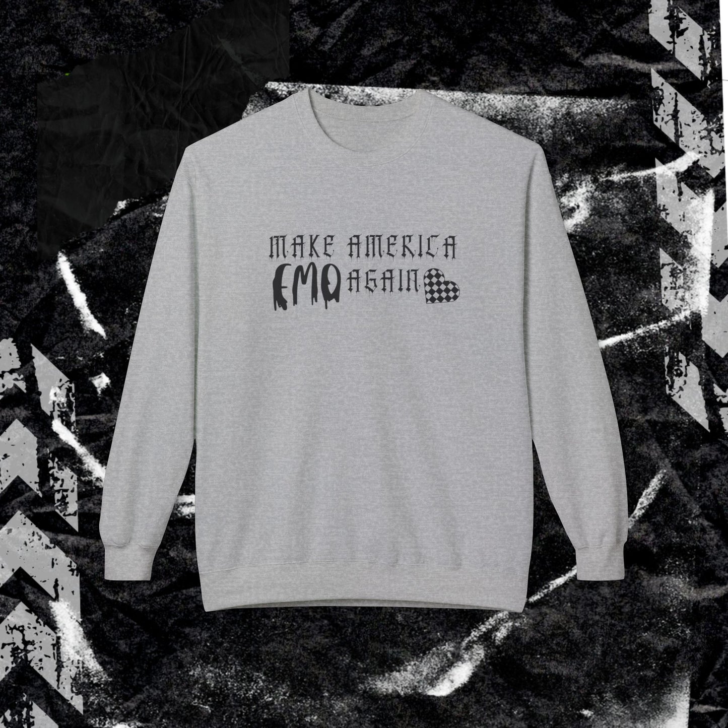 Make America Emo Again - Unisex Midweight Softstyle Fleece Crewneck Sweatshirt
