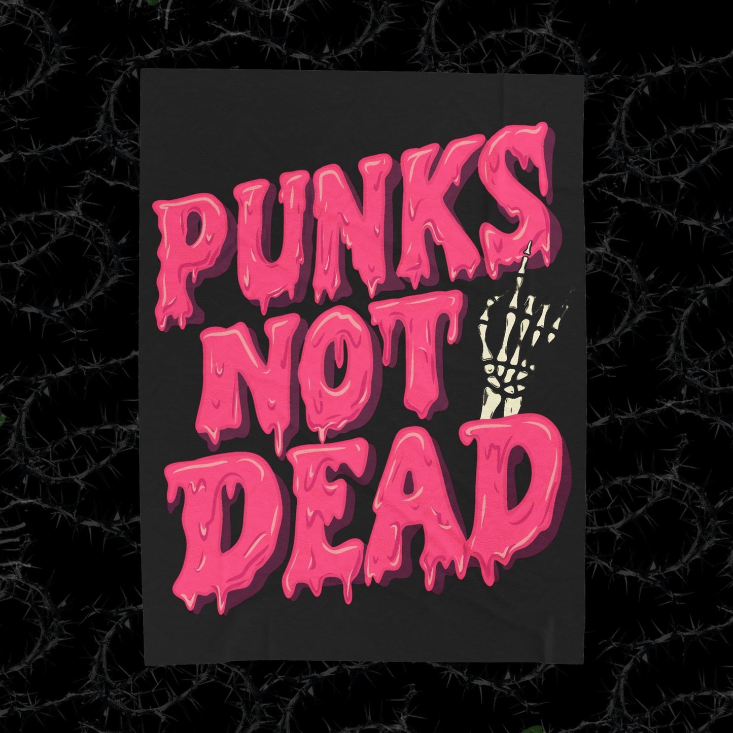 Punks Not Dead - Velveteen Plush Blanket