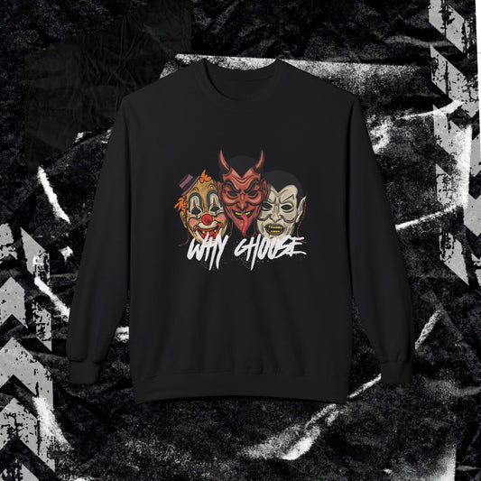 WHY CHOOSE MASK - Unisex Midweight Softstyle Fleece Crewneck Sweatshirt
