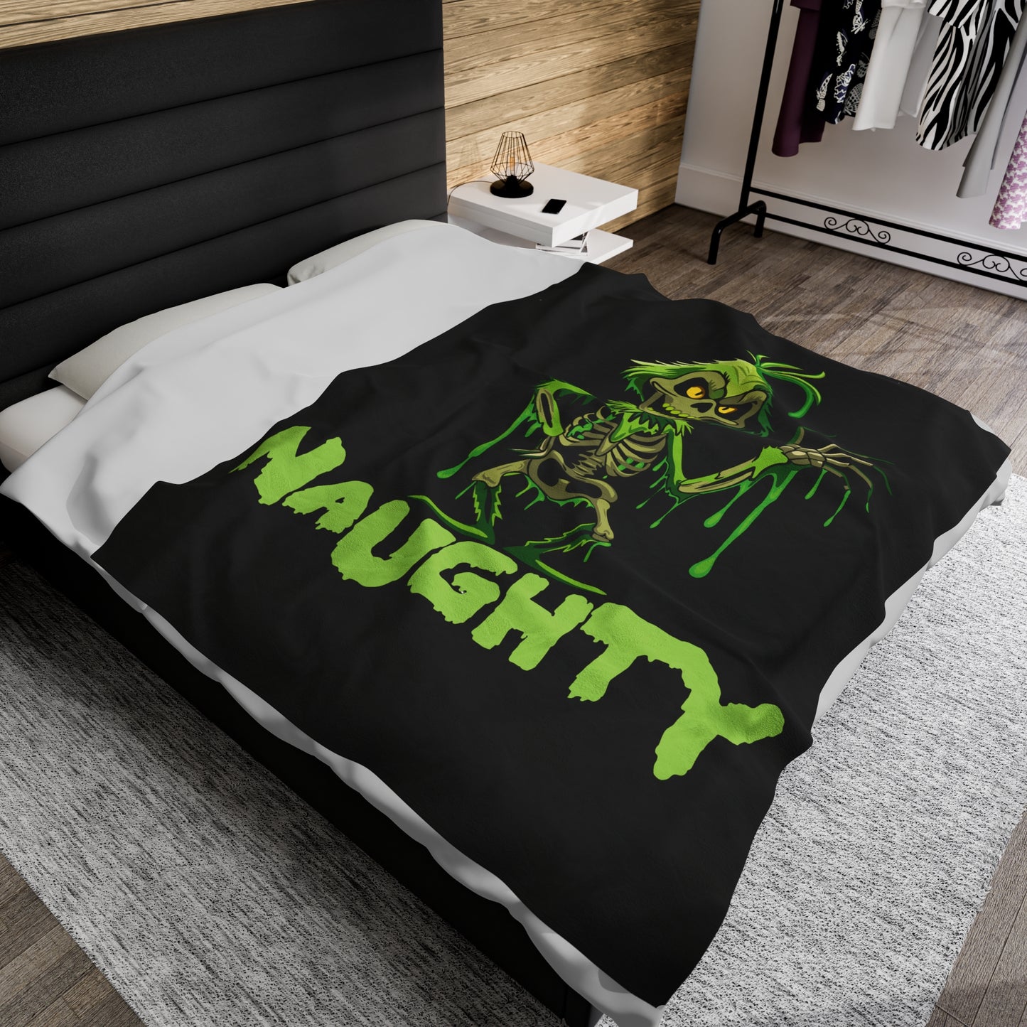 Naughty Grinch - Velveteen Plush Blanket