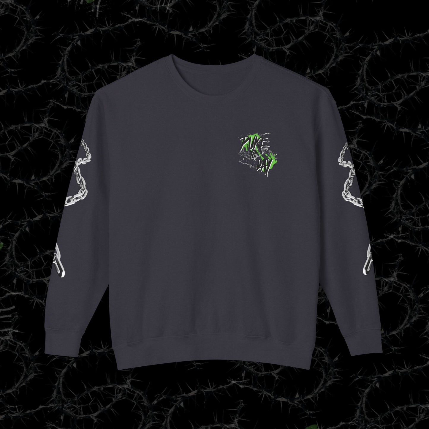 FITHLY F*CKING METAL  (BACK PRINT) - Unisex Lightweight Crewneck Sweatshirt