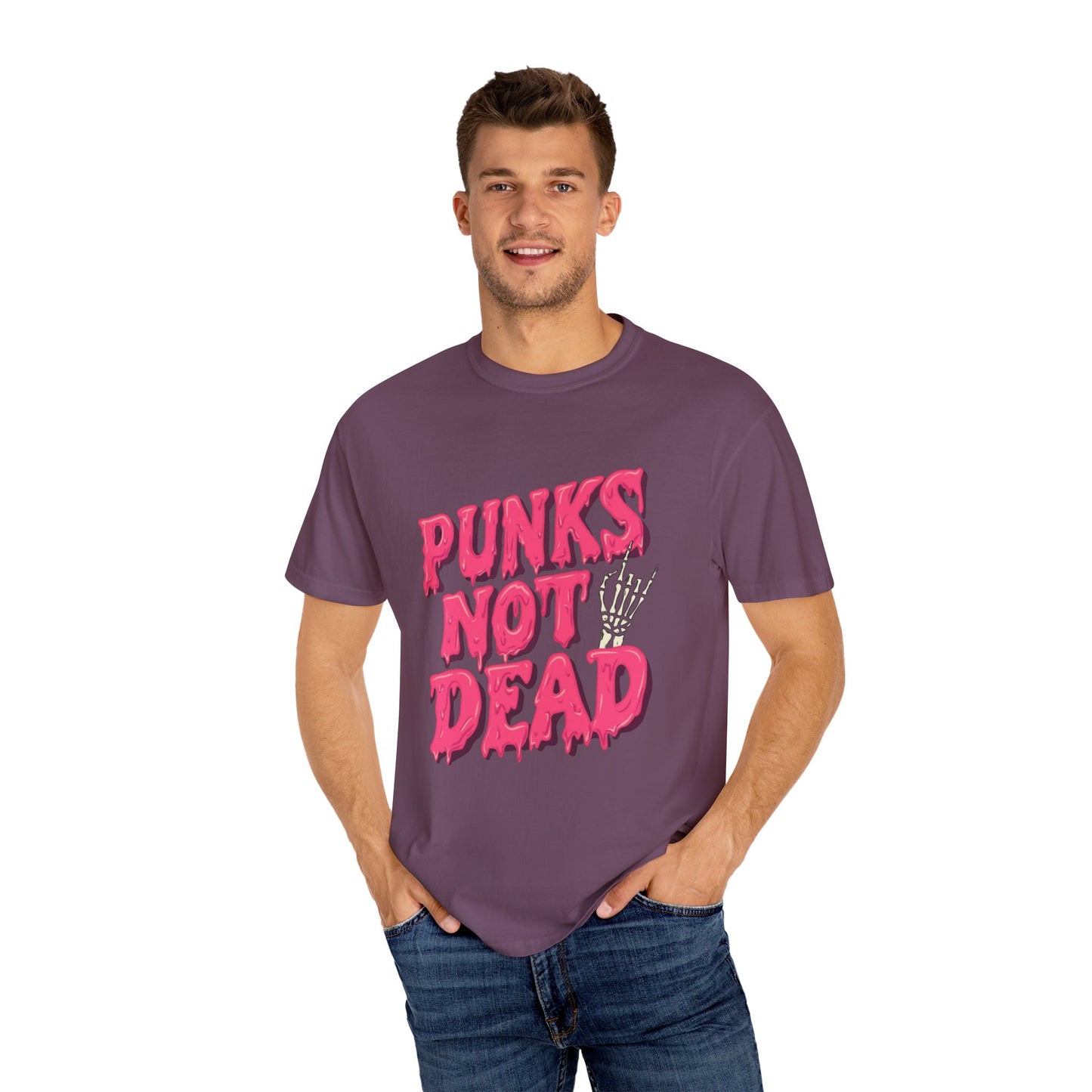 Punks Not Dead - Unisex Garment-Dyed T-shirt.