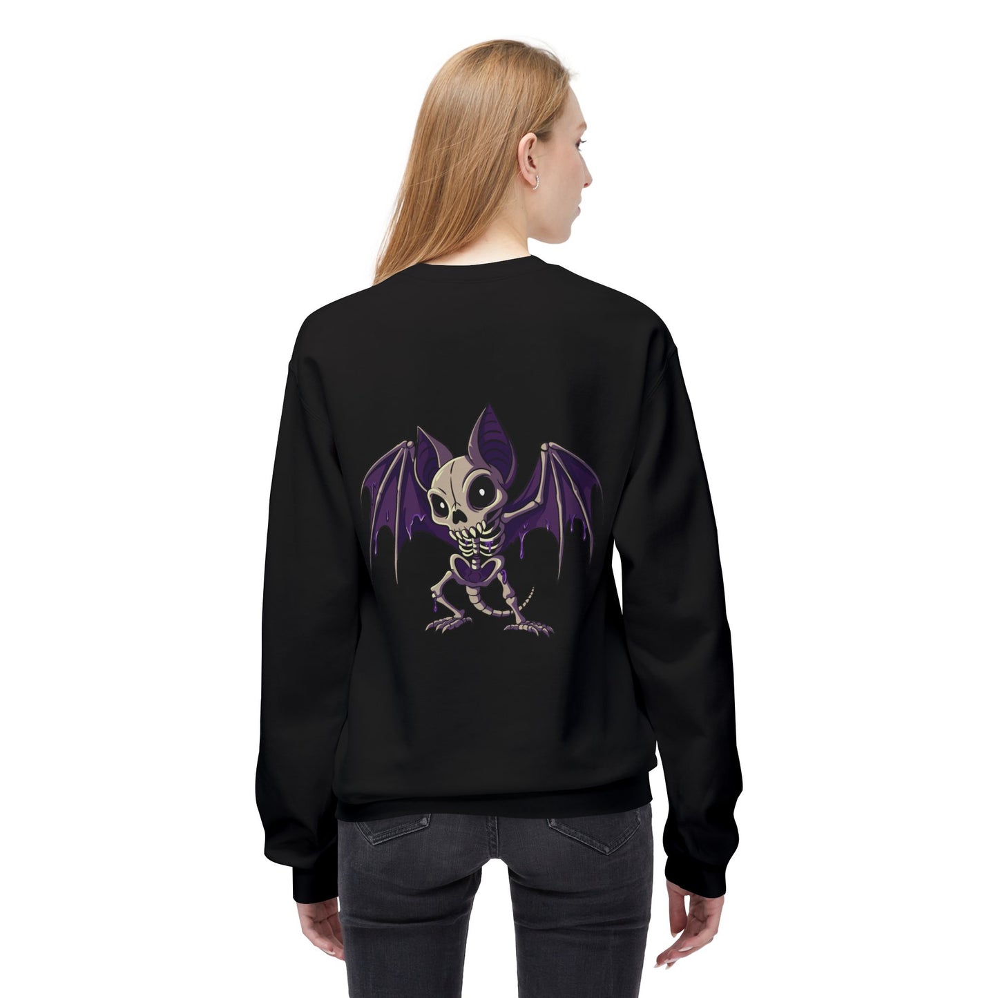 Purple People Eater Batty - Unisex Midweight Softstyle Fleece Crewneck Sweatshirt