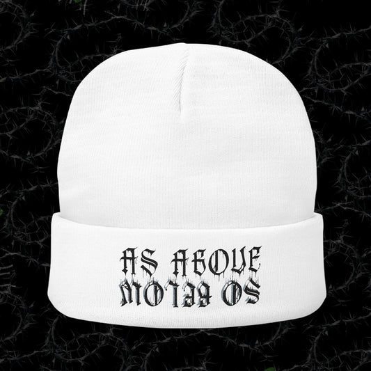 AS ABOVE SO BELOW - Knit Beanie (Embroidery)