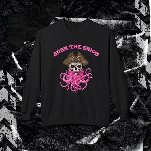 Burn The Ships - Unisex Midweight Softstyle Fleece Crewneck Sweatshirt