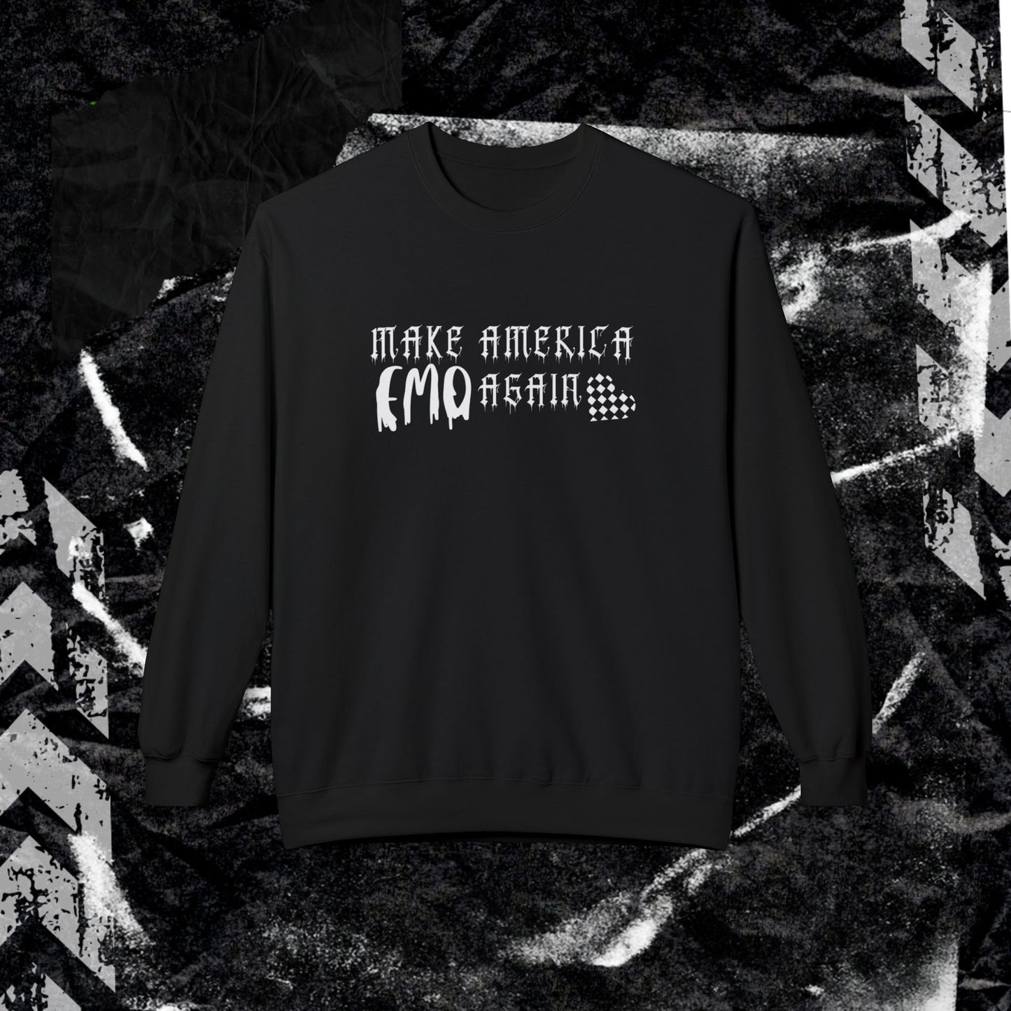 Make America Emo Again - Unisex Midweight Softstyle Fleece Crewneck Sweatshirt