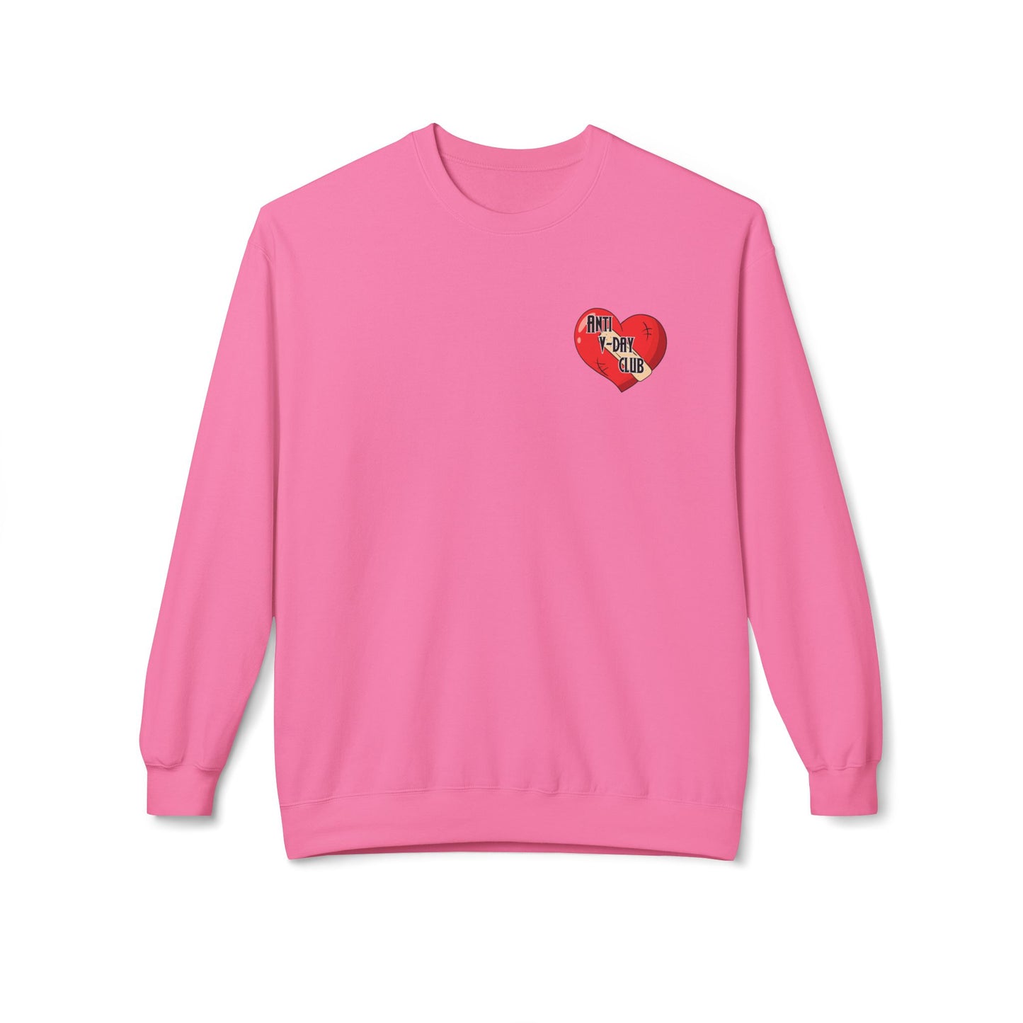 Anti V-Day Club - Unisex Midweight Softstyle Fleece Crewneck Sweatshirt