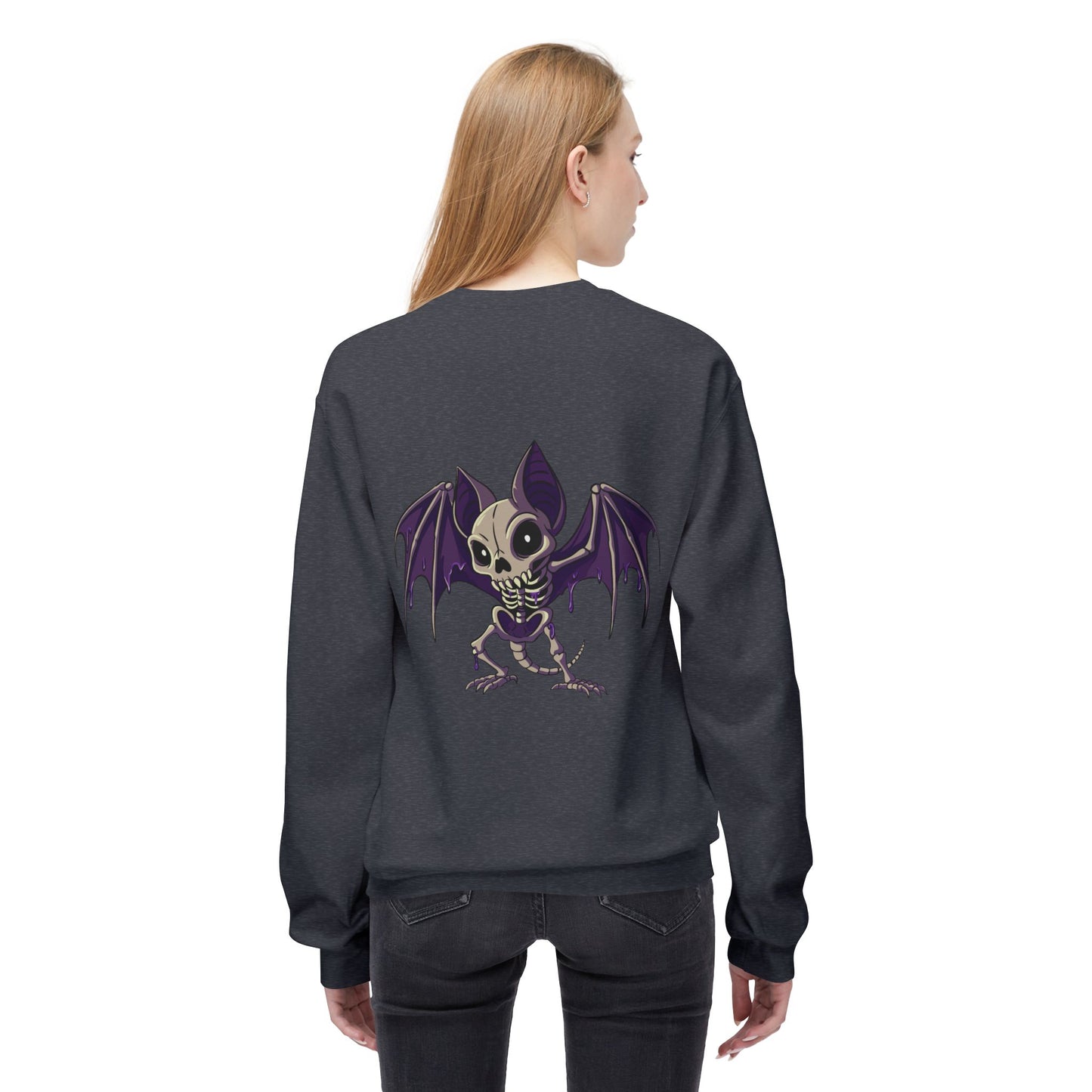 Purple People Eater Batty - Unisex Midweight Softstyle Fleece Crewneck Sweatshirt