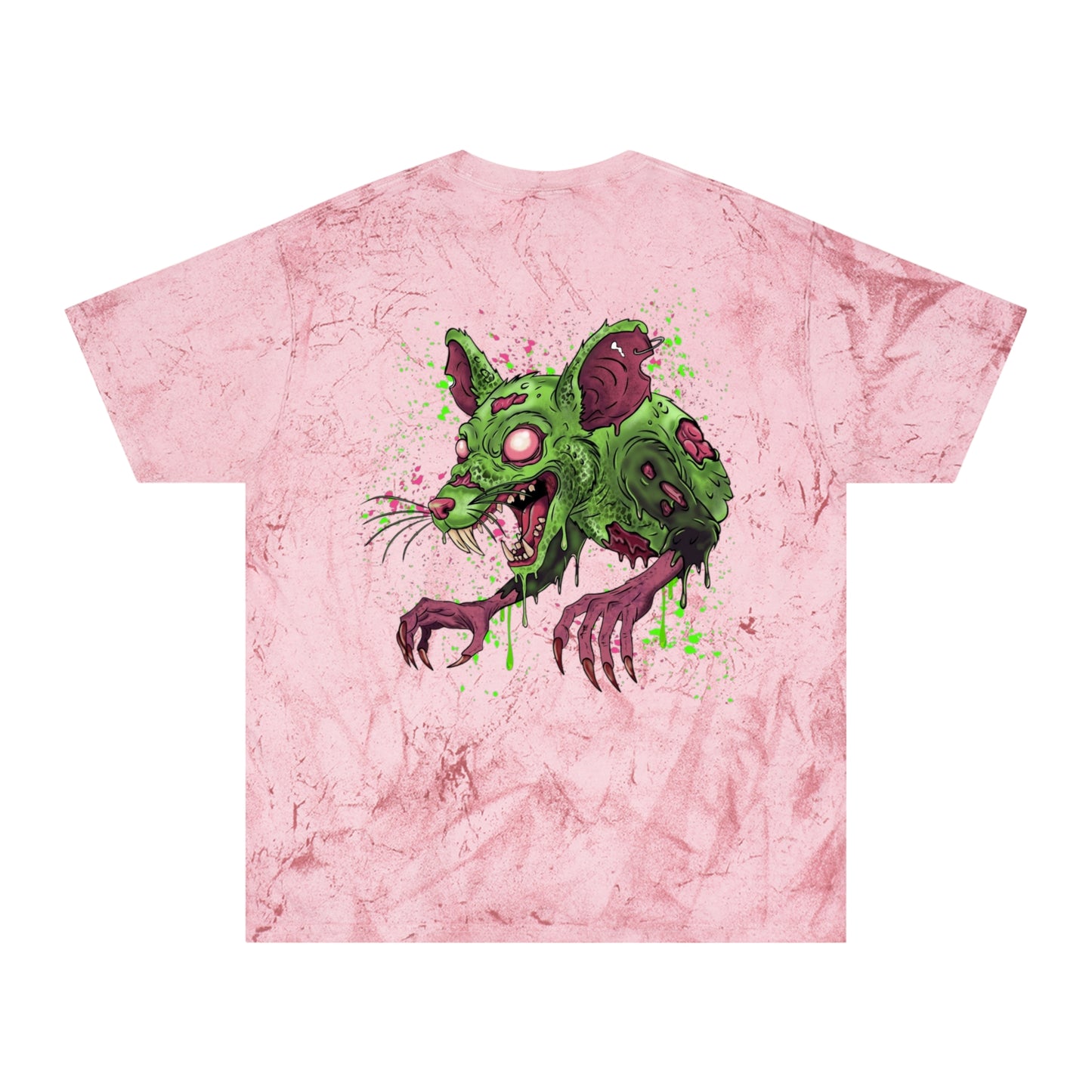 Grunge Rat - (backprint) color blast t-shirt