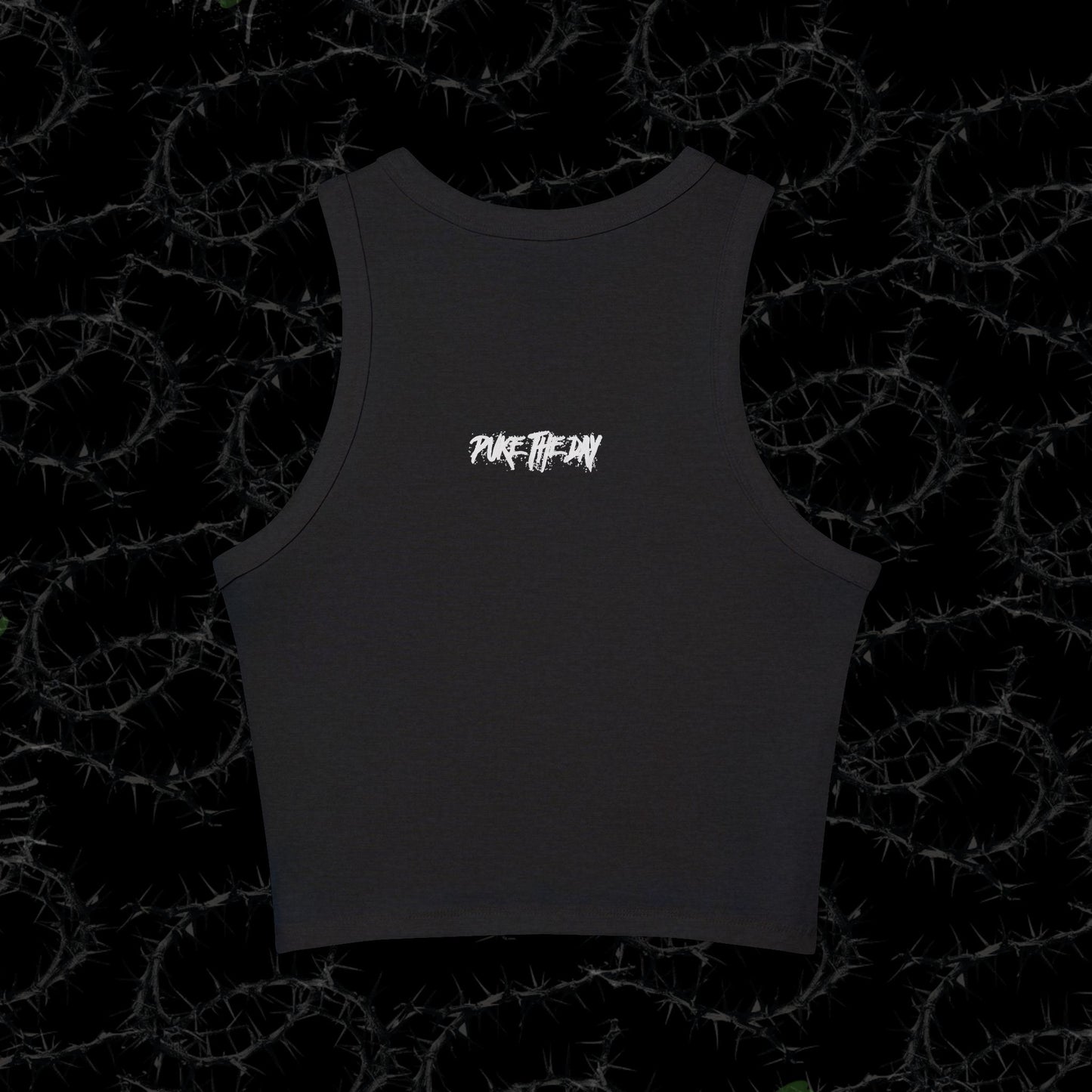 SHE IS BARBED WIRE AND HELLFIRE - Women's Micro Rib Racer Tank Top