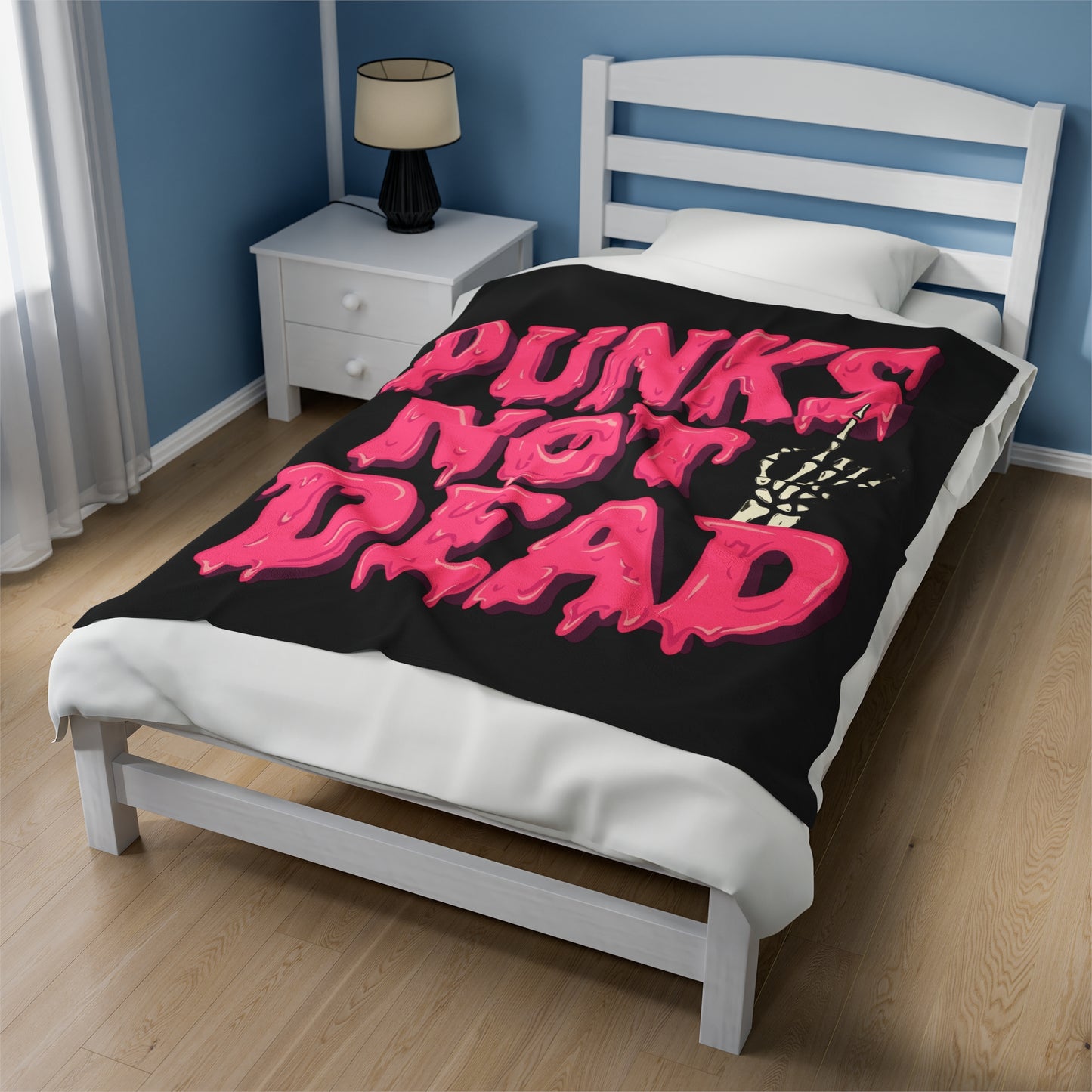 Punks Not Dead - Velveteen Plush Blanket