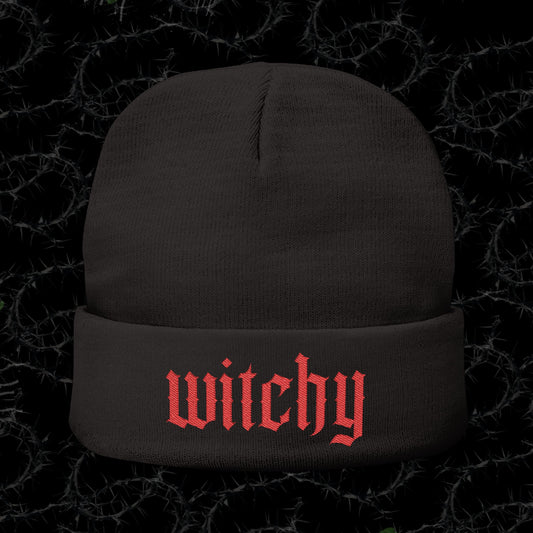 WITCHY - Knit Beanie (Embroidery)