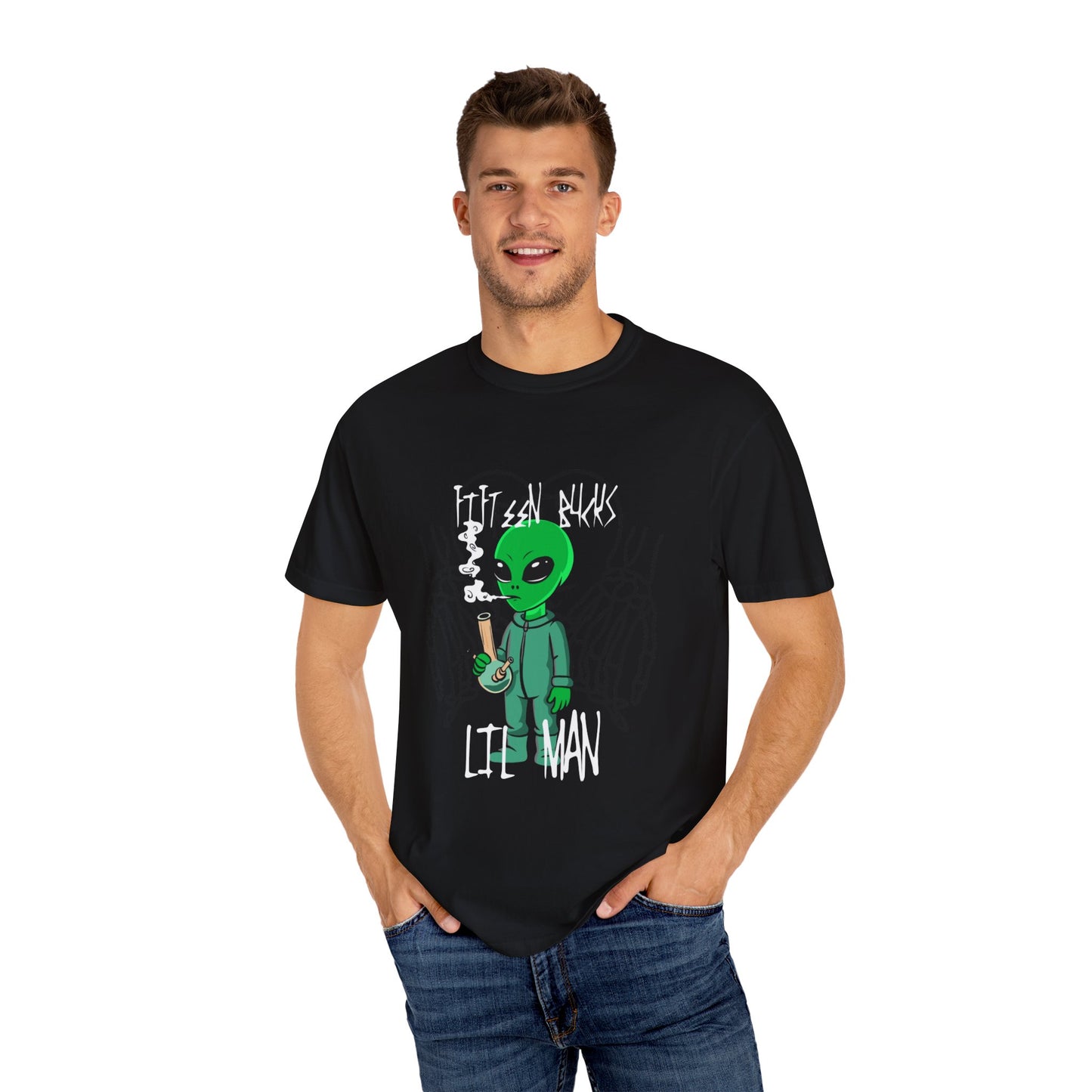 Fifteen Bucks Lil Man - Unisex Garment-Dyed T-shirt.