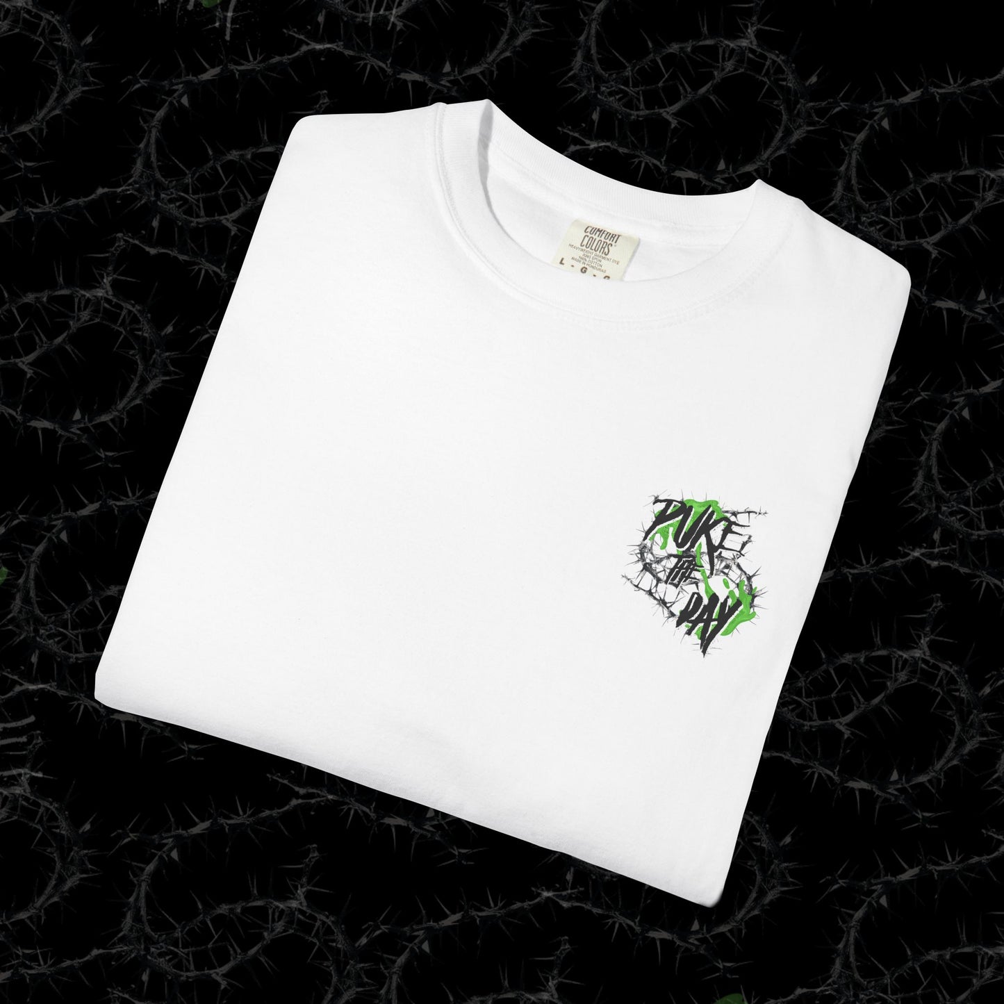 DONT TRUST THE LIVING  (BACK PRINT) - Unisex Garment-Dyed T-shirt.