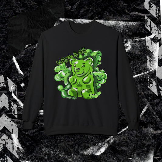 Edibles & Chill Gummy - Unisex Midweight Softstyle Fleece Crewneck Sweatshirt