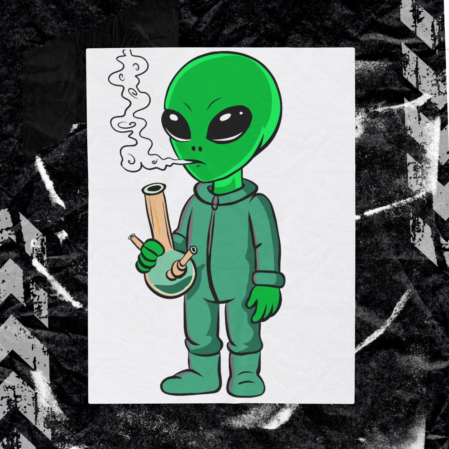 Alien Smoke - Velveteen Plush Blanket