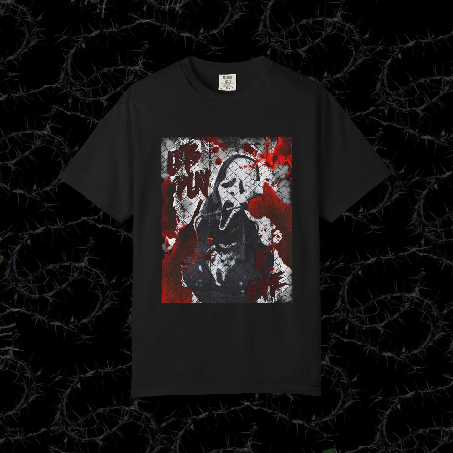 LETS PLAY A GAME (FRONT PRINT) - Unisex Garment-Dyed T-shirt