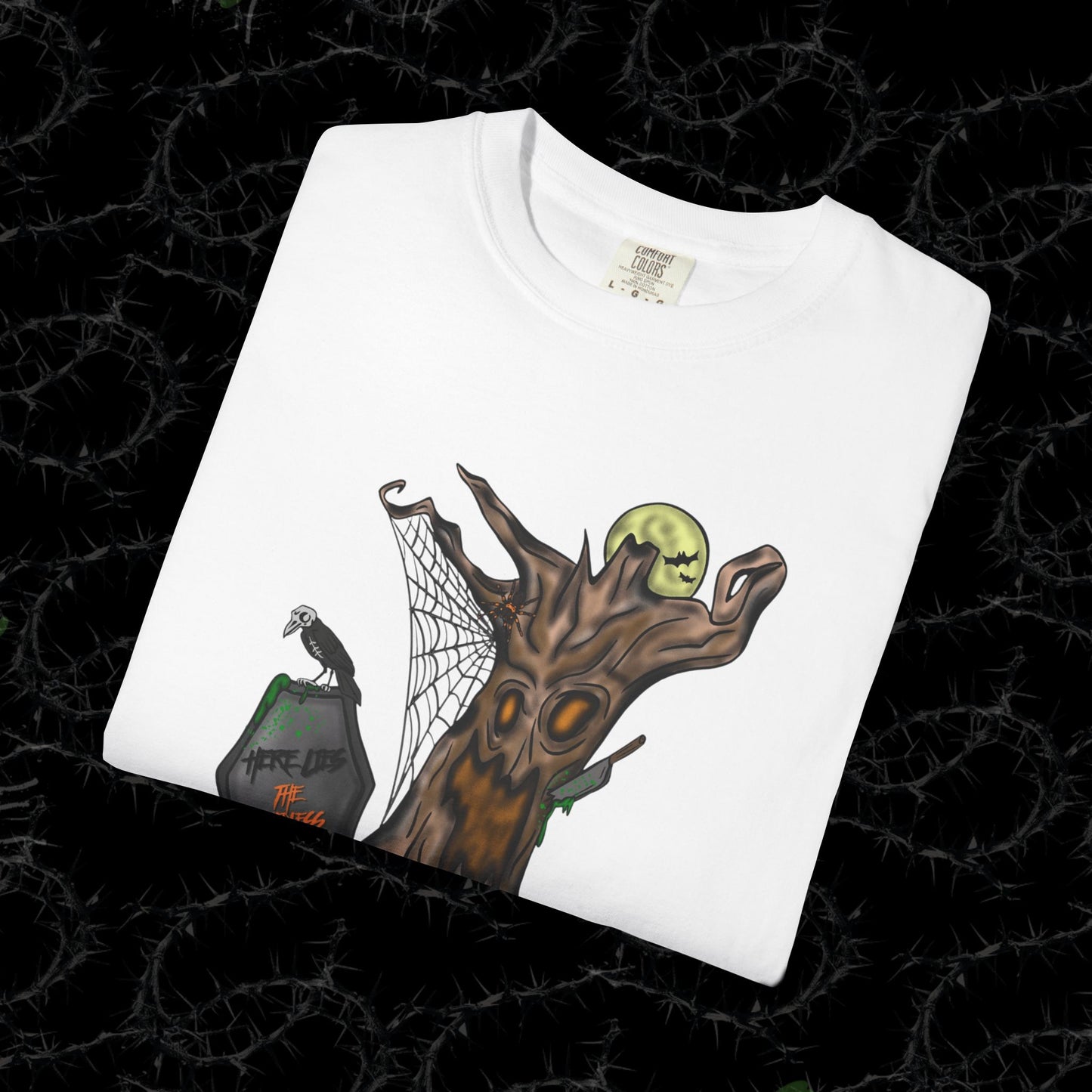 HERE LIES THE HEADLESS HORSEMAN - Unisex Garment-Dyed T-shirt.