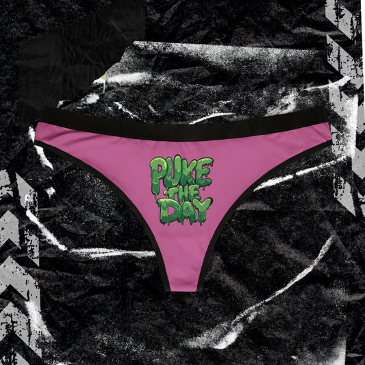 Logo Puke The Day - Women's Thongs (AOP)