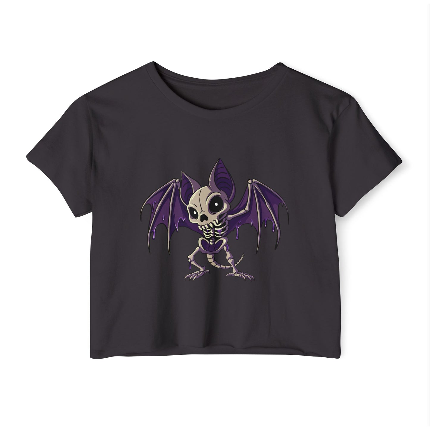 Purple People Eater Batty - Festival Crop Top