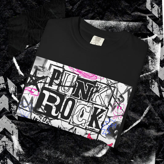 Punk Rock - Unisex Garment-Dyed T-shirt.