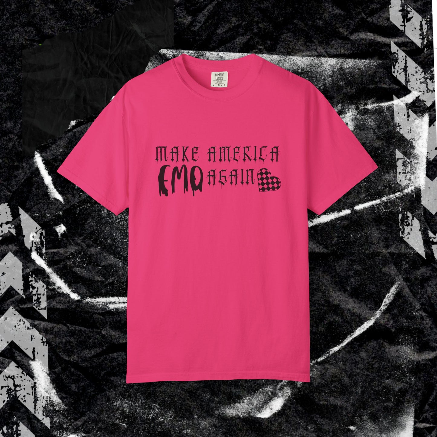 Make America Emo Again - Unisex Garment-Dyed T-shirt.