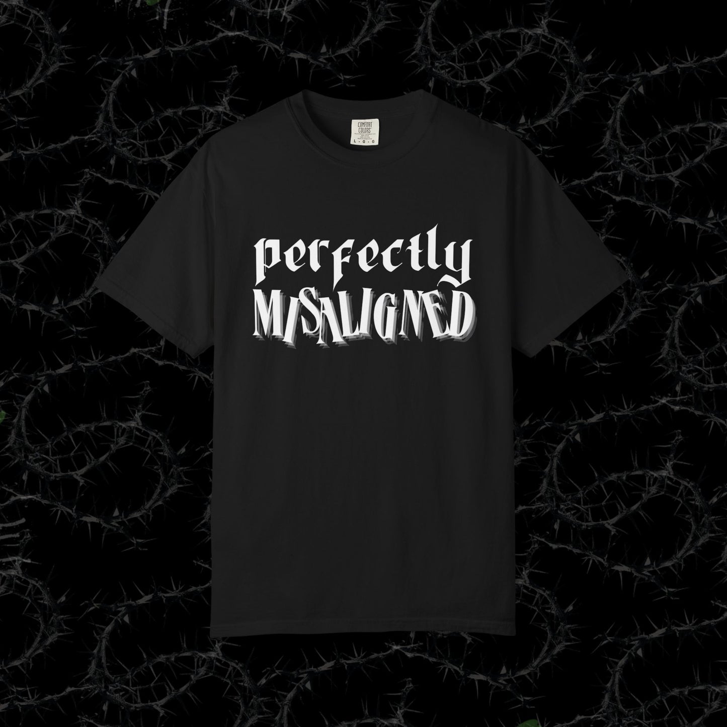 Perfectly Misaligned - Unisex Garment-Dyed T-shirt.