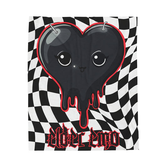 Elder Emo Heart - Velveteen Plush Blanket