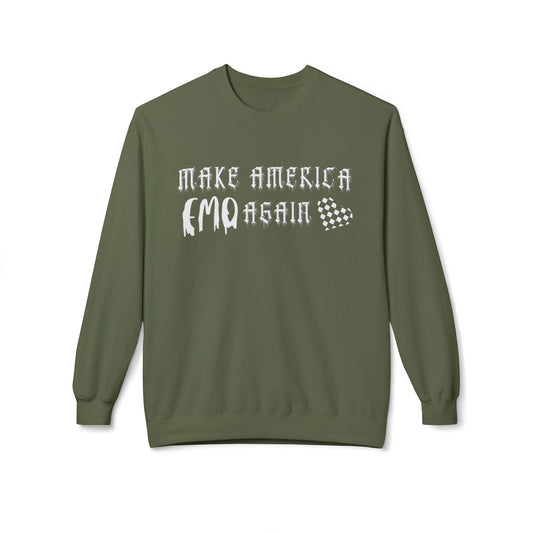 Make America Emo Again - Unisex Midweight Softstyle Fleece Crewneck Sweatshirt