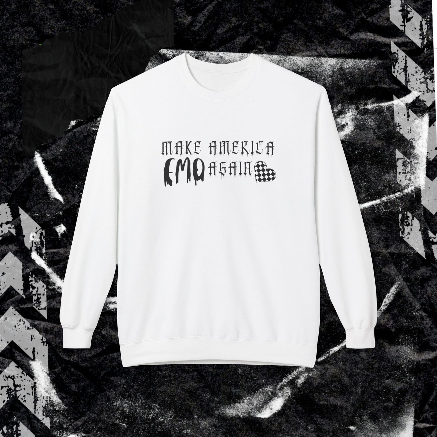 Make America Emo Again - Unisex Midweight Softstyle Fleece Crewneck Sweatshirt