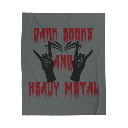 Dark Book & Heavy Metal - Velveteen Plush Blanket