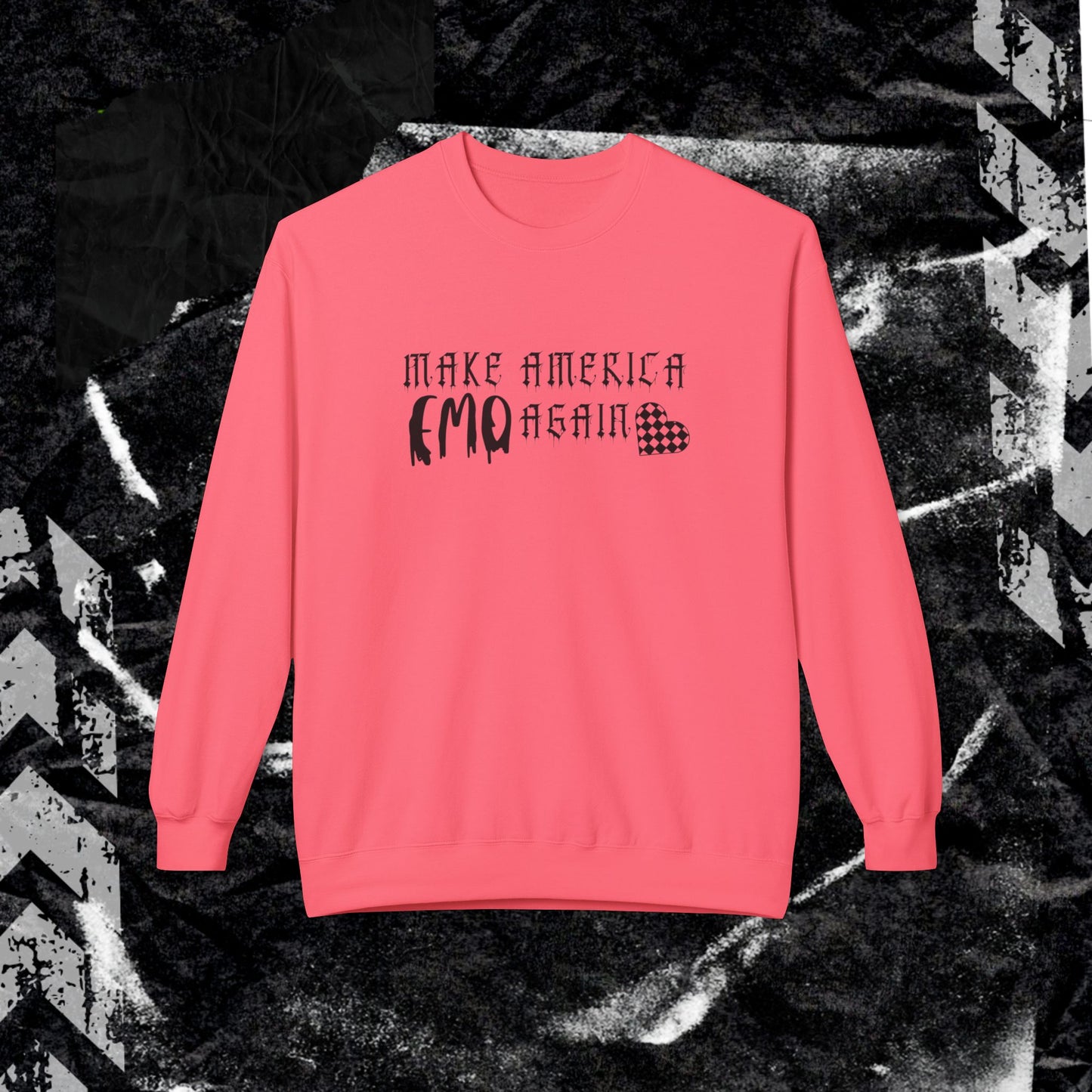 Make America Emo Again - Unisex Midweight Softstyle Fleece Crewneck Sweatshirt