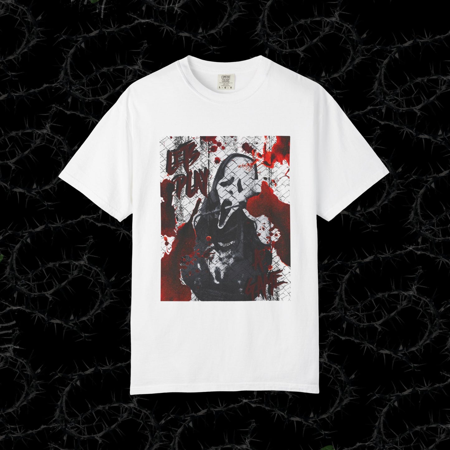 LETS PLAY A GAME (FRONT PRINT) - Unisex Garment-Dyed T-shirt