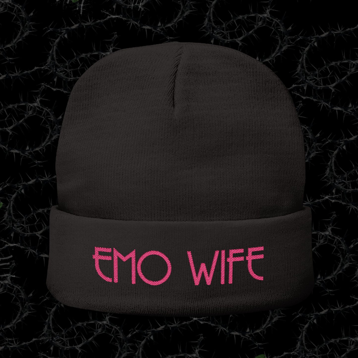 EMO WIFE - Knit Beanie (Embroidery)