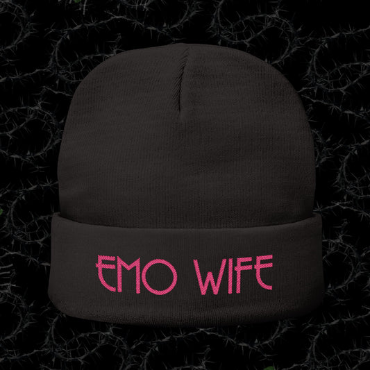EMO WIFE - Knit Beanie (Embroidery)