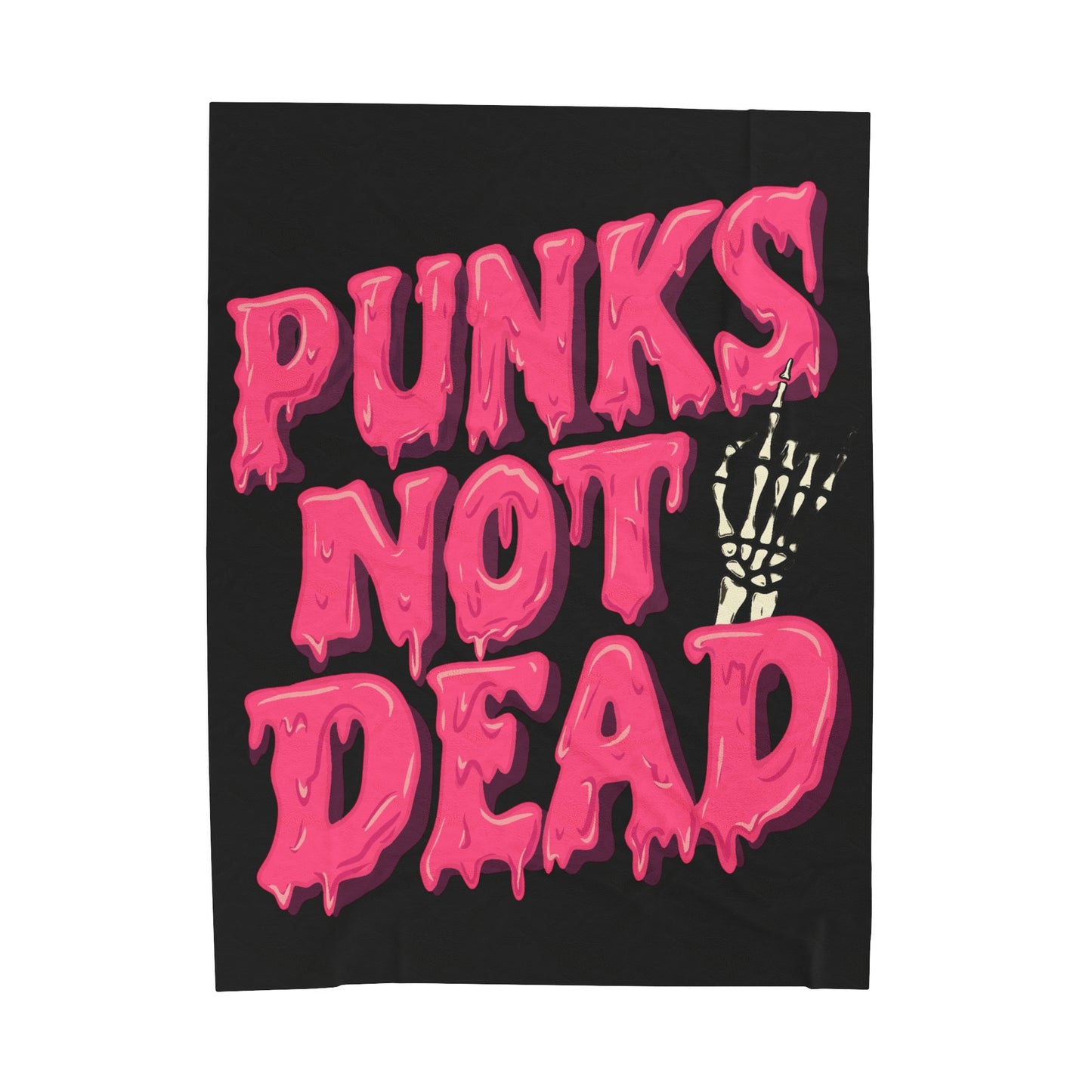 Punks Not Dead - Velveteen Plush Blanket