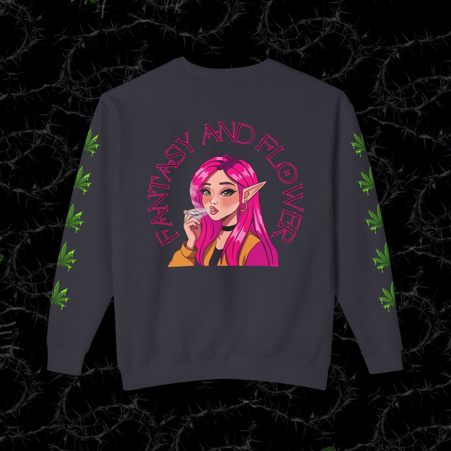 Fantasy & Flower - Unisex Lightweight Crewneck Sweatshirt