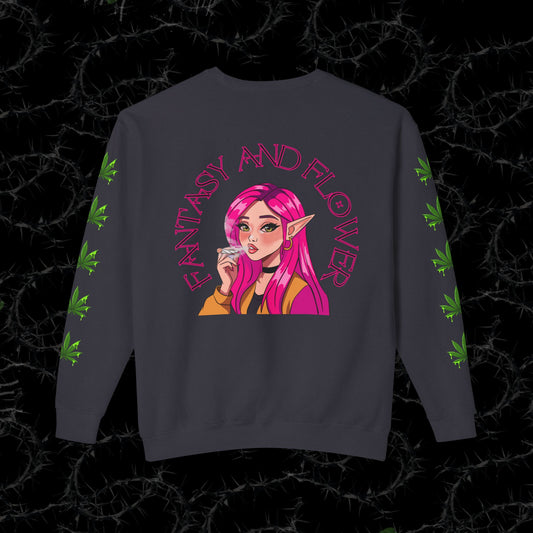 Fantasy & Flower - Unisex Lightweight Crewneck Sweatshirt