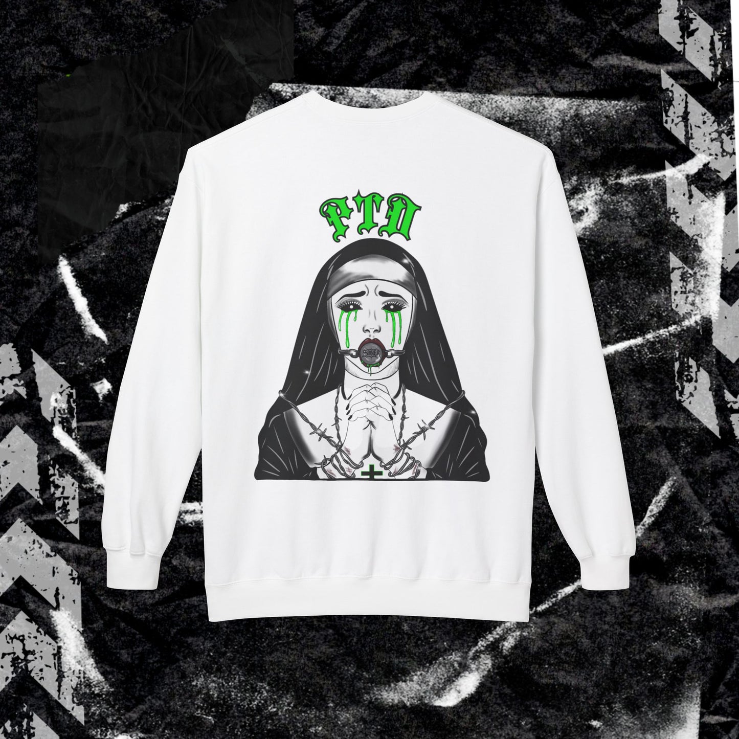 BARBED WIRE SINNER - Unisex Midweight Softstyle Fleece Crewneck Sweatshirt