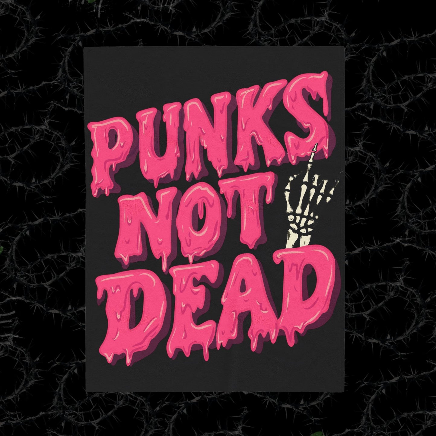 Punks Not Dead - Velveteen Plush Blanket