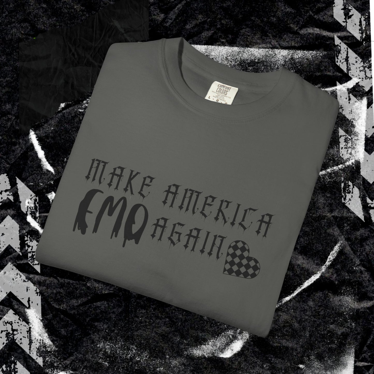 Make America Emo Again - Unisex Garment-Dyed T-shirt.