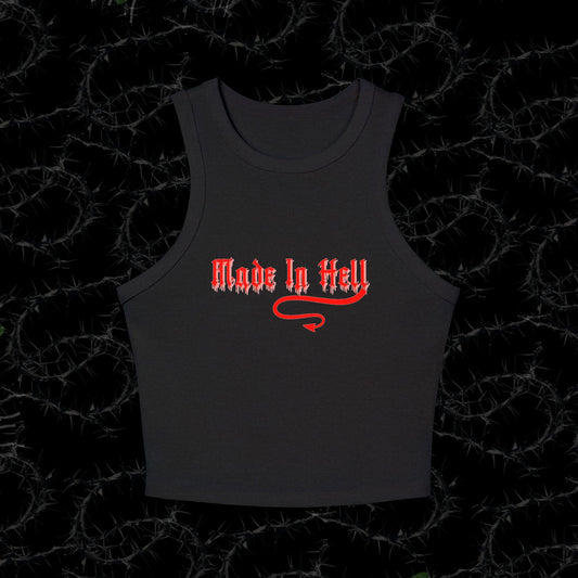 Made In Hell - Women's Micro Rib Racer Tank Top