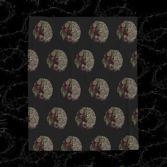 Healing Isnt Linear Brain - Velveteen Plush Blanket