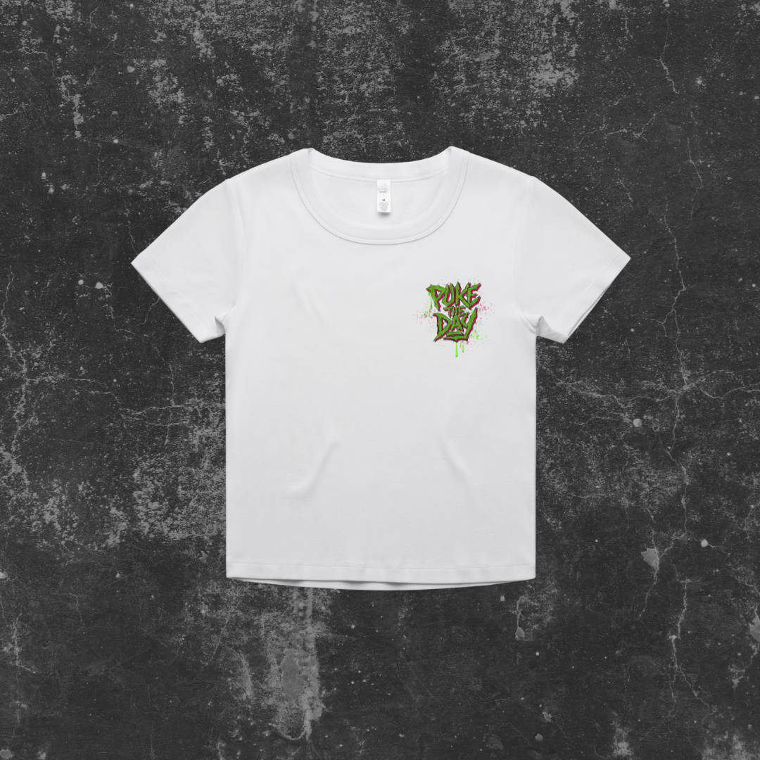 GRUNGE BAT (backprint) Organic Rib Baby Tee