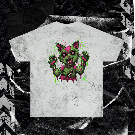 Grunge Kitty - (backprint) color blast t-shirt