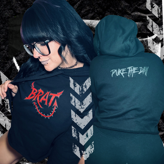 DEVIL BRAT - Bella+Canvas Cropped Hoodie