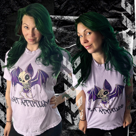 Bat Attitude - Unisex Garment-Dyed T-shirt.